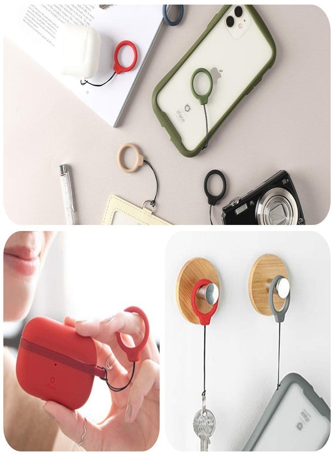 iFace Reflection Color Silicone Smartphone Ring Strap Grip Holder - Compatible with iPhone, Samsung, Other Mobile Devices - Khaki - Image 2