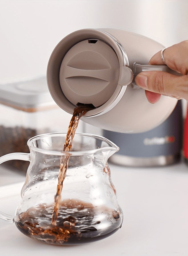 500 مل معزول الفولاذ المقاوم للصدأ كوب القهوة مع الغطاء، مزدوج الجدار فراغ كوب حراري للمشروبات الساخنة والباردة، مثالية للمنزل، في الهواء الطلق، التخييم، عيد الميلاد، هدية العطلة - Image 5