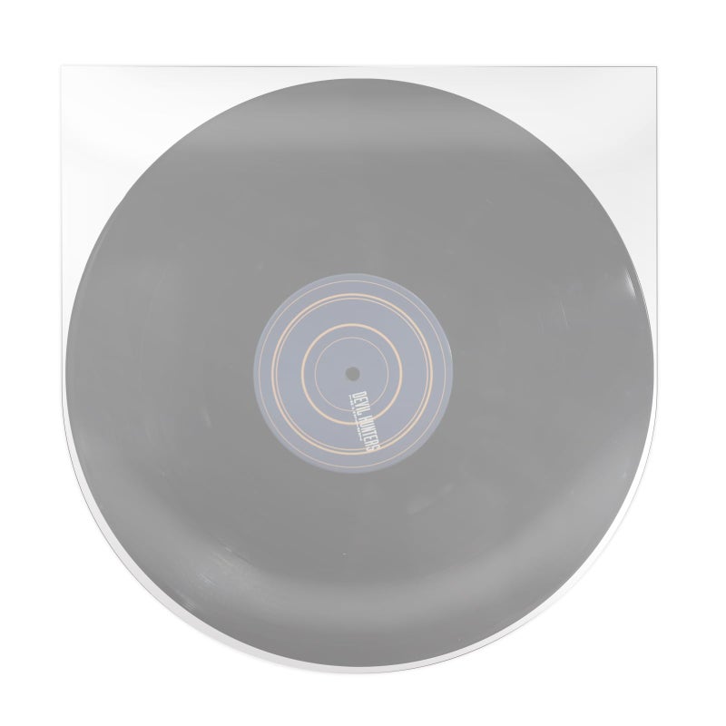 SdroceRyaM 12 Inches LP Vinyl Record Inner Sleeves 33 RPM AntiStatic Plastic Round Bottom Protective Sleeves Translucent 25pcs