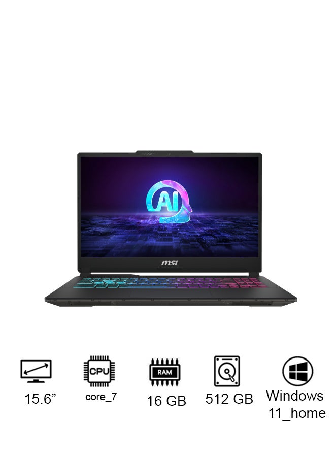 MSI Cyborg Laptop With 15.6-Inch Full HD Display,Core 7 240H Processor/16GB RAM/512GB SSD/Nvidia Geforce RTX 4050 6GB Graphics/Windows 11 Home Translucent Black - Image 1