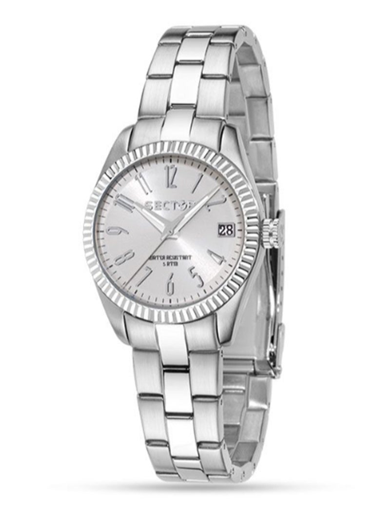 Sector 240 32MM 3H WHITE PEARL DIAL BR SS - Image 1