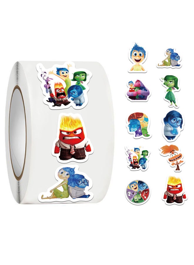 500 Sheets/roll Cartoon Hand Account Stickers Gift Packaging Tape Sealing Stickers Adhesive Roll Stickers Collection