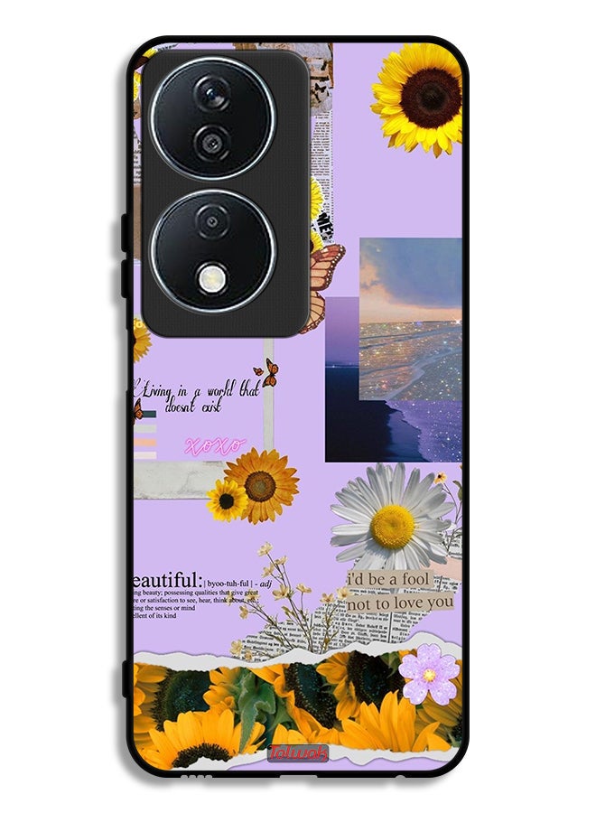 Tolwak Honor X7b 5G Protective Case Cover Beautiful Sunflower Stickers - Image 1