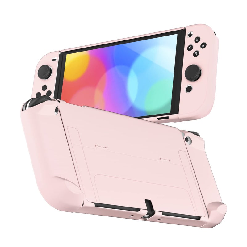 RHOTALL Protective Case Compatible with Nintendo Switch OLED Dockable Shell for Switch OLED Console and Controller Cute Accessories for Switch OLED with Comfortable Grip Design Pink - Image 2
