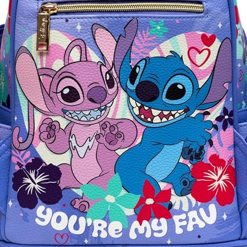 Wondapop Stitch and Angel 11" Vegan Leather Fashion Mini Backpack - Image 5