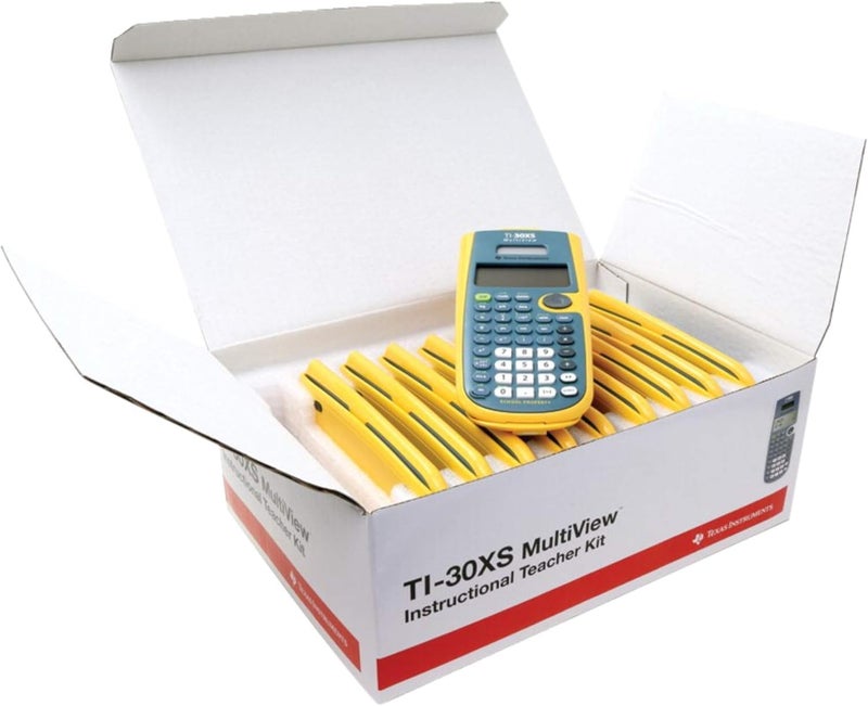 Texas Instruments TI-30XS MultiView Teacher Kit Pack - 10 Yellow Calculators with Storage Box and Teacher's Guide - Image 2