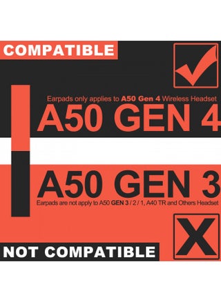 A50 Mod Kit Gen 4 - Ear Cushion Compatible with Astro Gaming A50 Wireless Headset Velvet - Headband/Microphone Foam/Ear Pads I Not Work with GEN 3 - pzsku/Z96B75EE5C861D2E4A0B8Z/45/1748956809/e82d86cc-6484-4f0a-ae7f-e05b94fa9334