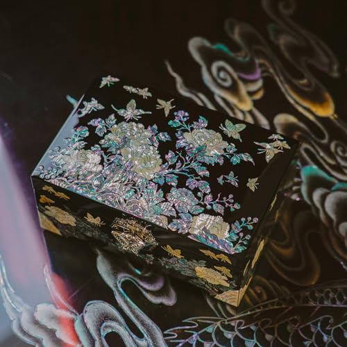 February Mountain Mother of Pearl Jewelry Organizer Box with Ring Tray - Birthday Christmas Anniversary Mothers day Gifts for women who have everything - Image 4