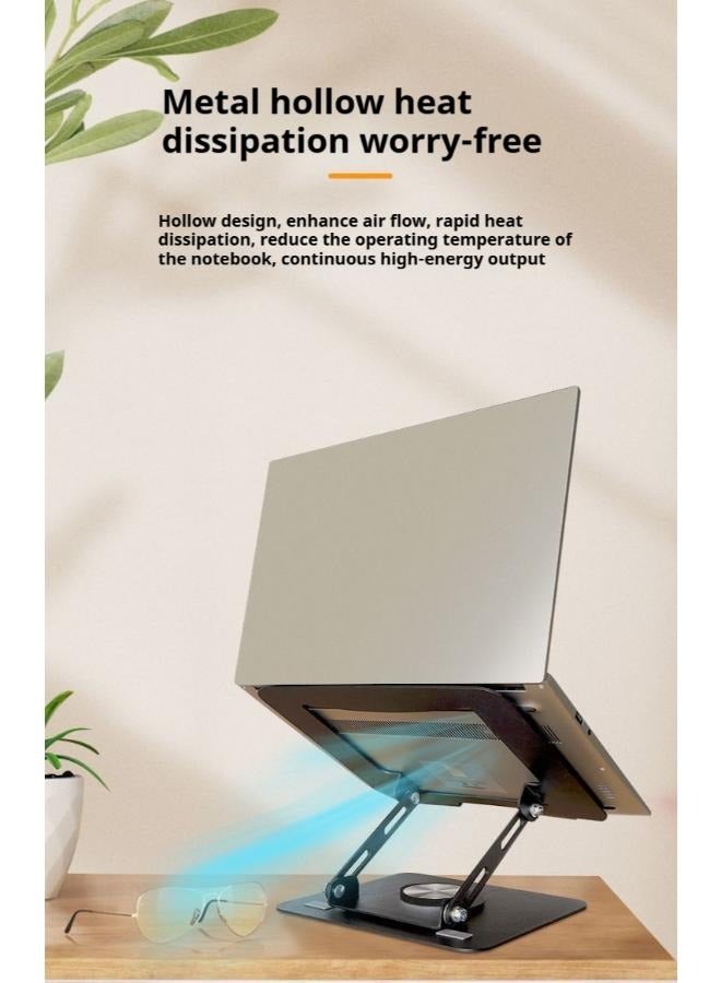 Adjustable Laptop Stand for Desk Ergonomic Riser with 360° Rotating Base Foldable Notebook Computer Holder ,Suitable for Mobile Phones, Computers, and Other Devices - Image 4
