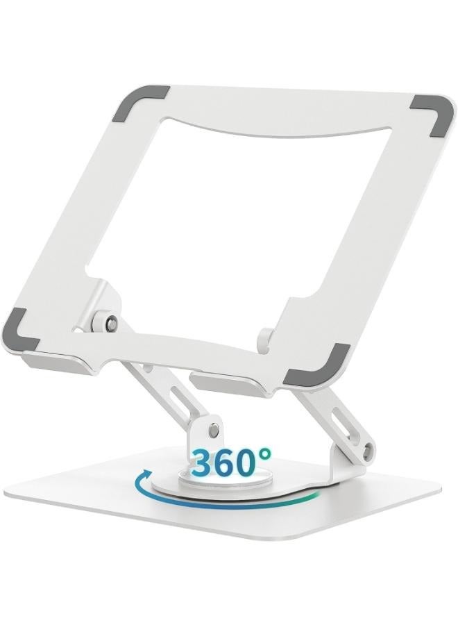 Adjustable Laptop Stand for Desk Ergonomic Riser with 360° Rotating Base Foldable Notebook Computer Holder ,Suitable for Mobile Phones, Computers, and Other Devices - Image 1
