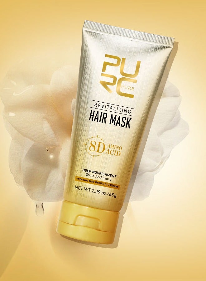PURC Amino Acid Nourishing Hair Mask, Smooth Repair, Broken, Dry and Fluffy Hair Mask, Hair Treatment Cream, Conditioner 65G - Image 1