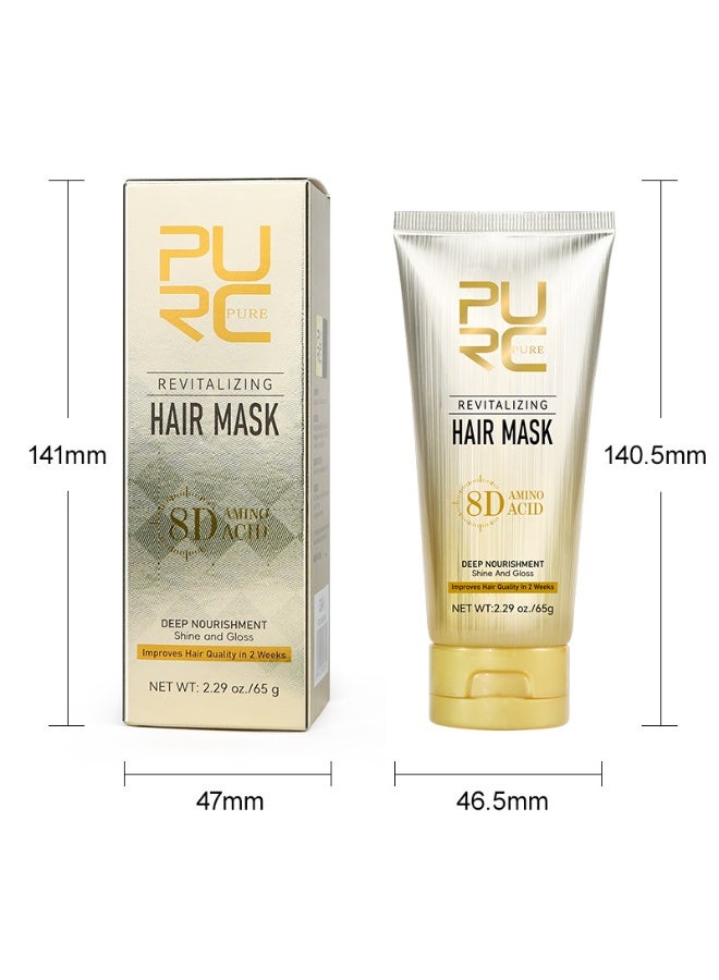 PURC Amino Acid Nourishing Hair Mask, Smooth Repair, Broken, Dry and Fluffy Hair Mask, Hair Treatment Cream, Conditioner 65G - Image 4