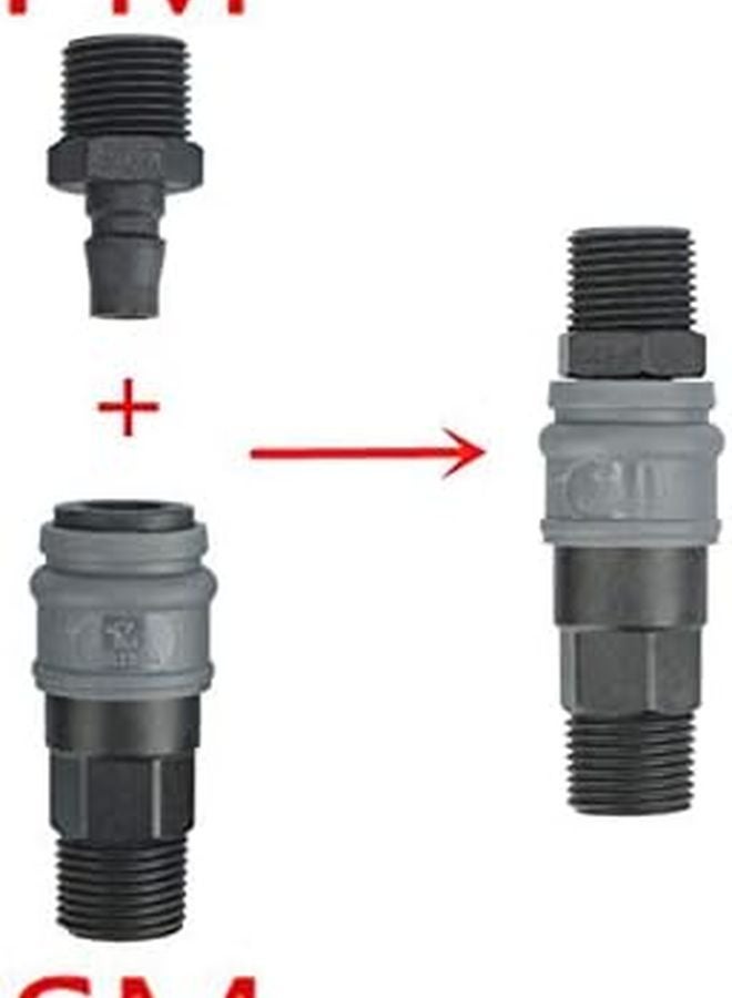 اقتران سريع ذاتي القفل نوع C لري الحدائق ورش المياه وصلة قطعة واحدة - Image 3