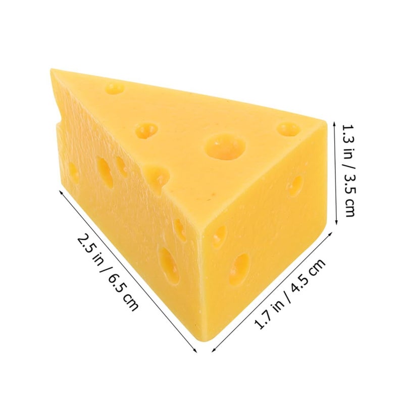 Realistic Triangle Cheese Props For Bakery Display And Home Decor 2 Pieces - Image 4