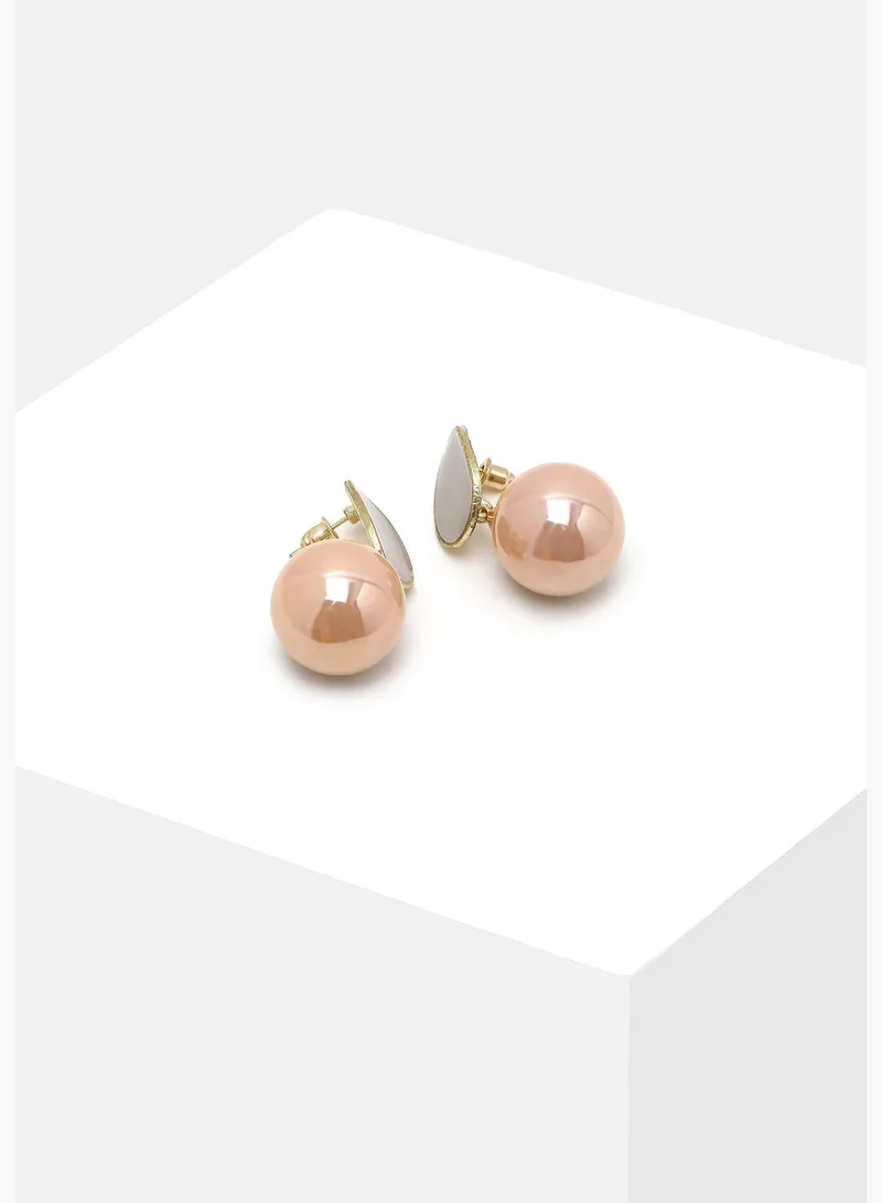 SOHI Gold Plated Pearls Drop Earring
