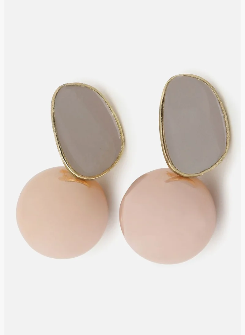 SOHI Gold Plated Pearls Drop Earring