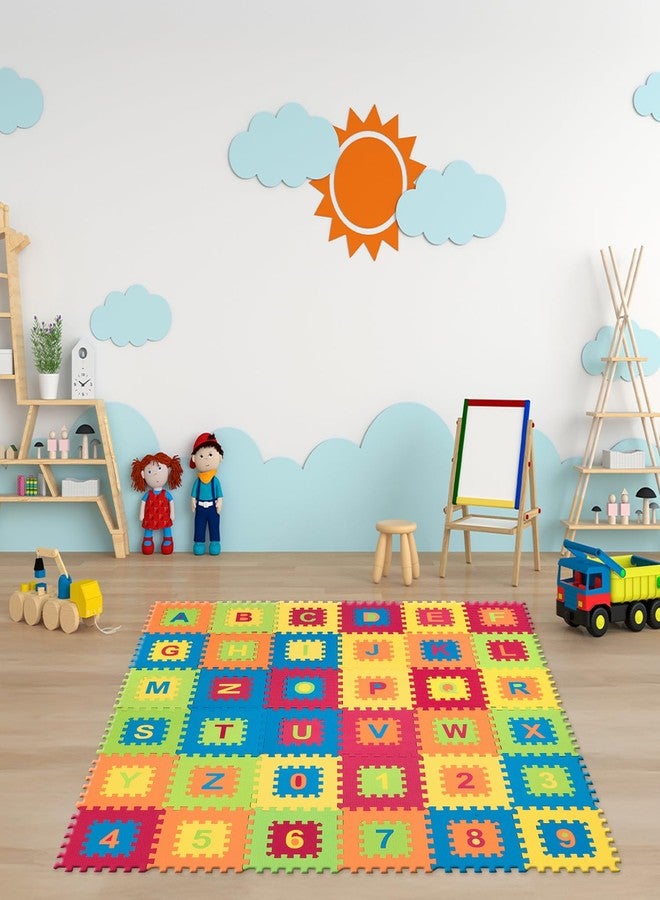 Supples Amazon Brand - Supples Pop Out Interlocking Playmat | Baby Puzzle Mat | Alphabets & Numbers Floor Mat | Multicolour |EVA Foam | Safe & Soft - Image 5