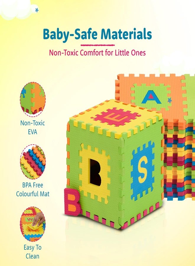 Supples Amazon Brand - Supples Pop Out Interlocking Playmat | Baby Puzzle Mat | Alphabets & Numbers Floor Mat | Multicolour |EVA Foam | Safe & Soft - Image 2