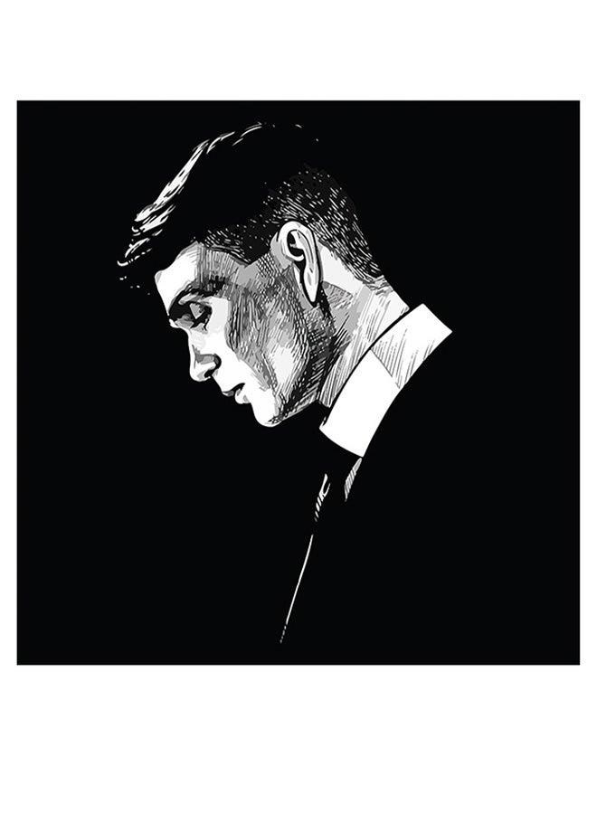 RYN Thomas Shelby Themed Wall Decor Black/White 30x30cm - Image 1