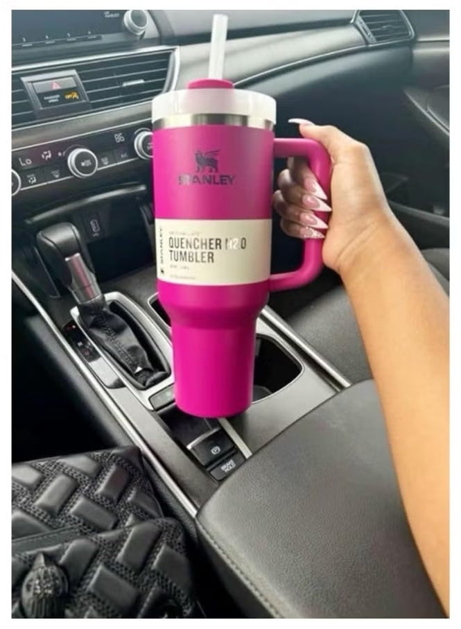 Stanley Quencher H2.0 FlowState™ Tumbler, 1.18L (40oz) – Fuchsia | Stainless Steel Vacuum Insulated Reusable Travel Cup with Leak-Resistant Lid & Straw | Durable BPA-Free Eco-Friendly Tumbler for Hot & Cold Drinks | Perfect for Water, Coffee, Iced Tea, Gym & Outdoor Use - Image 4
