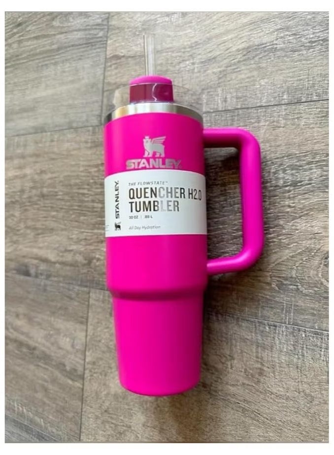 Stanley Quencher H2.0 FlowState™ Tumbler, 1.18L (40oz) – Fuchsia | Stainless Steel Vacuum Insulated Reusable Travel Cup with Leak-Resistant Lid & Straw | Durable BPA-Free Eco-Friendly Tumbler for Hot & Cold Drinks | Perfect for Water, Coffee, Iced Tea, Gym & Outdoor Use - Image 2