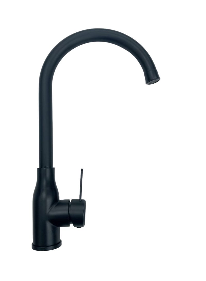 D&N "Modern Elegance: Black 304  Chrome Sink Kitchen Mixer" - Image 1