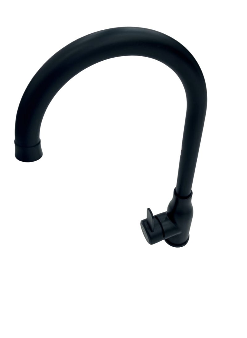 D&N "Modern Elegance: Black 304  Chrome Sink Kitchen Mixer" - Image 2