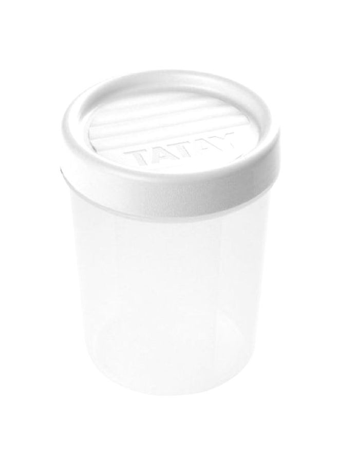 TATAY BPA Free High Quality Plastic Food Container with Thread White 0.4 L 1160501  - Image 1