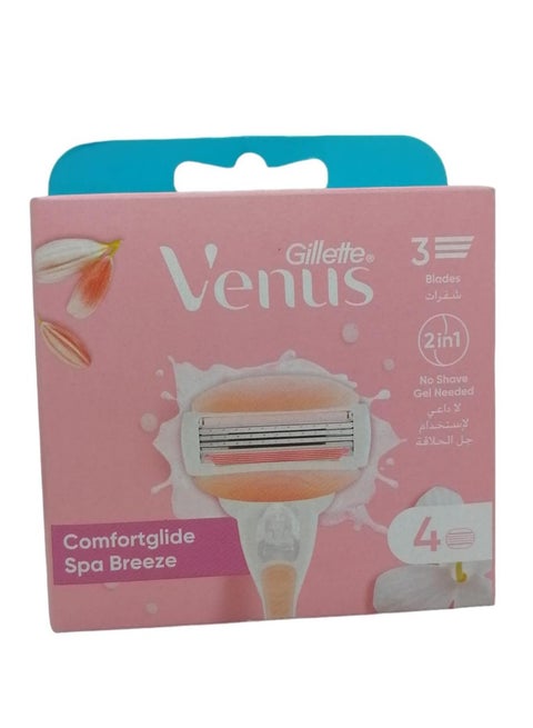 Gillette Spa Breeze Women's Razor Blade Refills 4 Count