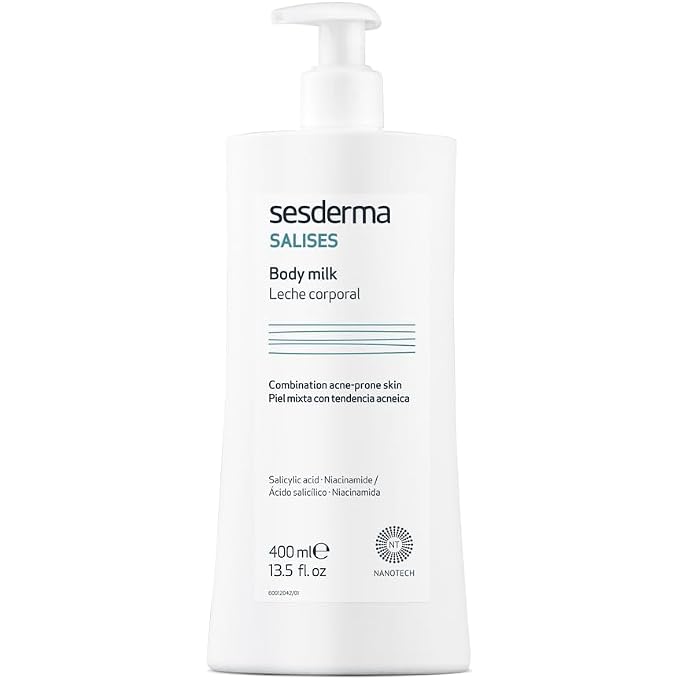 SeSDERMA SALISES Body Milk Moisturising for Body Acne Prone Skin Oil Control Sebum Regulator 13.5 oz Liquid - Image 1