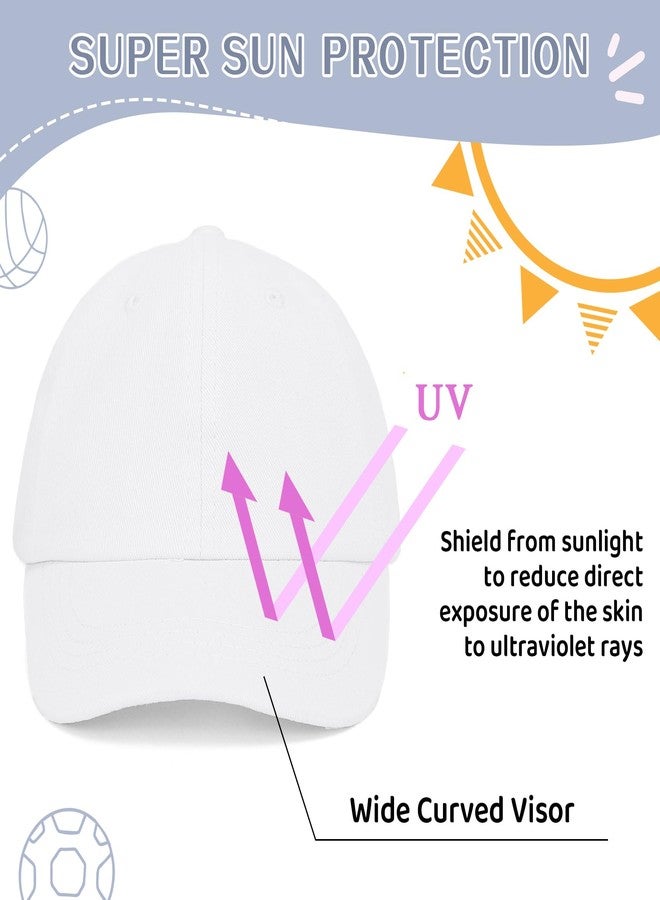 Durio Baby Baseball Cap Toddler Baseball Hat Sun Protection Baby Hats 12-18 Months Adjustable Cute Boy Girl Hat B White 12-24 Months - Image 2
