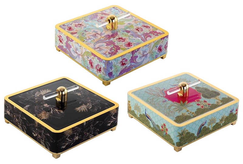 Magic Providers MultiPurpose Airtight Dryfruit Container Set With Serving Tray with Lid Air Tight Plastic Storage Box I Gifting Set I Dry Fruit Container Set Serving Set with 4 Section Pink - Image 4