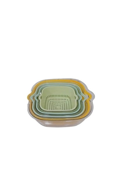 Bowl Set with Strainer - 8 Pieces Acrylic and Plastic in Different Sizes for Perfect Quality and Performance MK