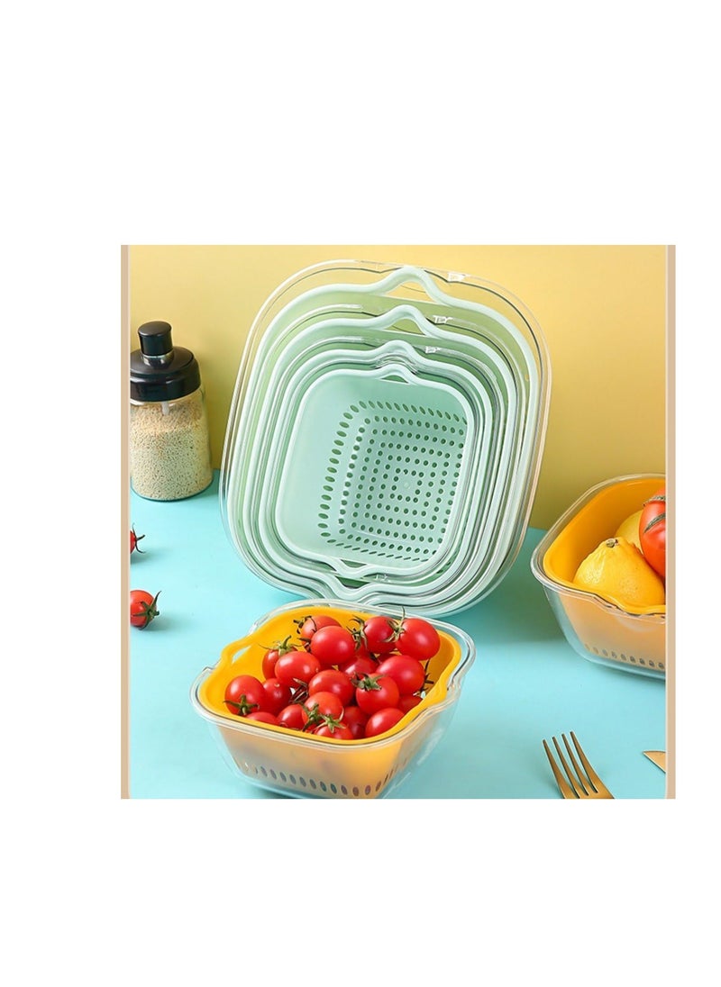 Generic - Bowl Set with Strainer - 8 Pieces Acrylic and Plastic in Different Sizes for Perfect Quality and Performance MK - Image 1