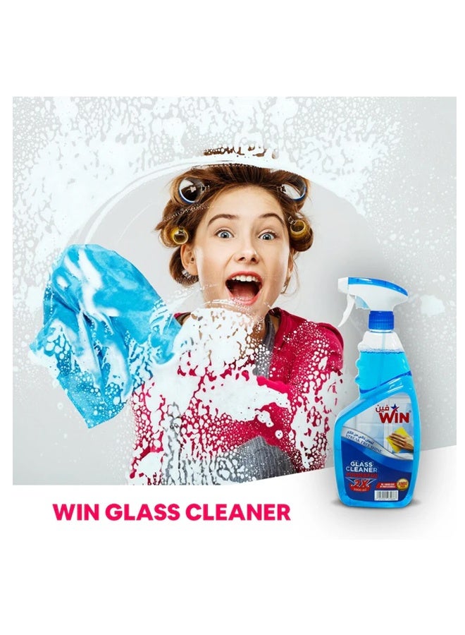 WIN Detergent منظف زجاج وين، عبوات 1 لتر، عبوة جامبو 12 قطعة، لمعان خالٍ من الخطوط - Image 3