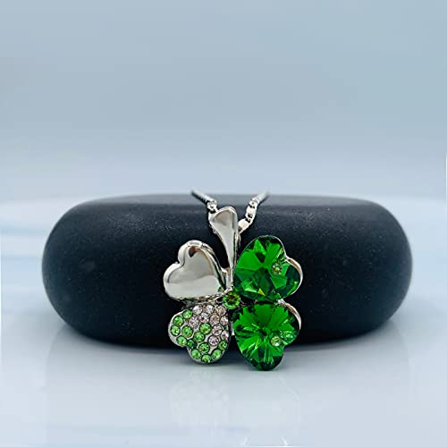 Mall of Style Clover Necklace for Women - 4 Leaf Clover St. Patrick's Day Necklace - Clover Jewelry (Silver Necklace) - Image 4