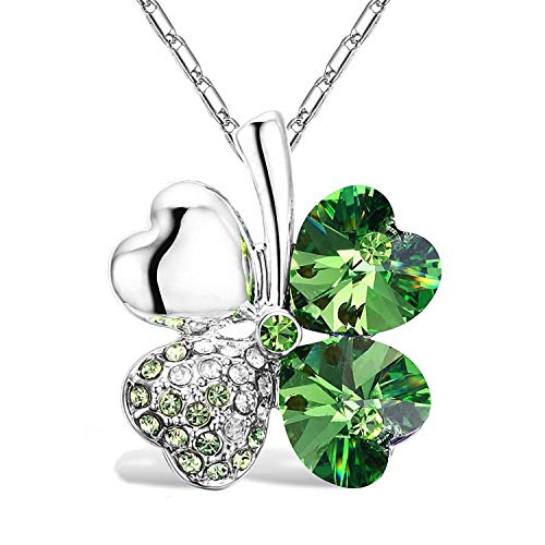 Mall of Style Clover Necklace for Women - 4 Leaf Clover St. Patrick's Day Necklace - Clover Jewelry (Silver Necklace) - Image 1
