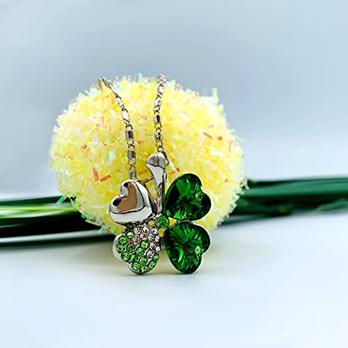 Mall of Style Clover Necklace for Women - 4 Leaf Clover St. Patrick's Day Necklace - Clover Jewelry (Silver Necklace) - Image 3