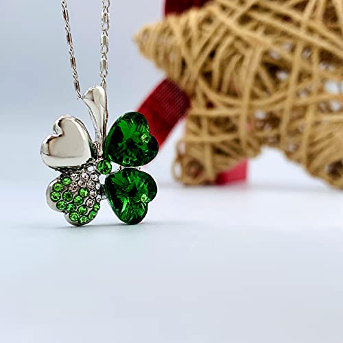 Mall of Style Clover Necklace for Women - 4 Leaf Clover St. Patrick's Day Necklace - Clover Jewelry (Silver Necklace) - Image 5