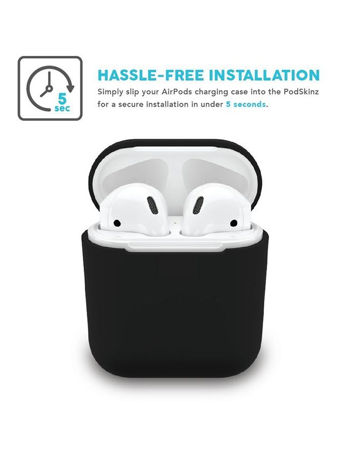 shAyzee Silicone Shockproof Protective Case Cover For Apple AirPods Black - Image 4