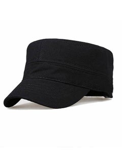 Generic Men Outdoor Flat Top Hat Black 