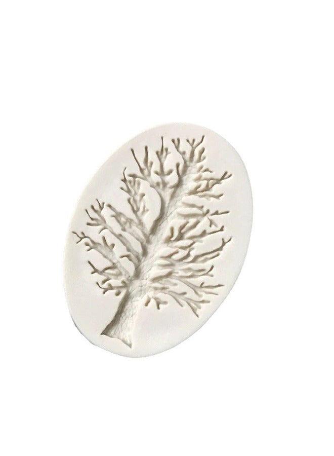 Tree Cake Silicone Mold ，Tree Silicone Molds Withered Tree Fondant Mold  Tree Molds for Cake Decoration Candy Chocolate Cupcake Topper Polymer Clay Gum Paste - Image 1