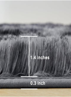 GOOTOY Modern Style Area Rug Non-Slip Super Soft Touch Living Room Bedroom Kitchen Decoration Of Carpet Floor Rug Fluffy Long Pile Rectangular  - Image 5