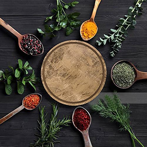 JENY Natural Plywood Handmade Antibacterial Indian Cutting Chopping Board Kitchen Chopping Board for Meats Slicing Fruits Chopping Vegetables Round Medium - Image 3
