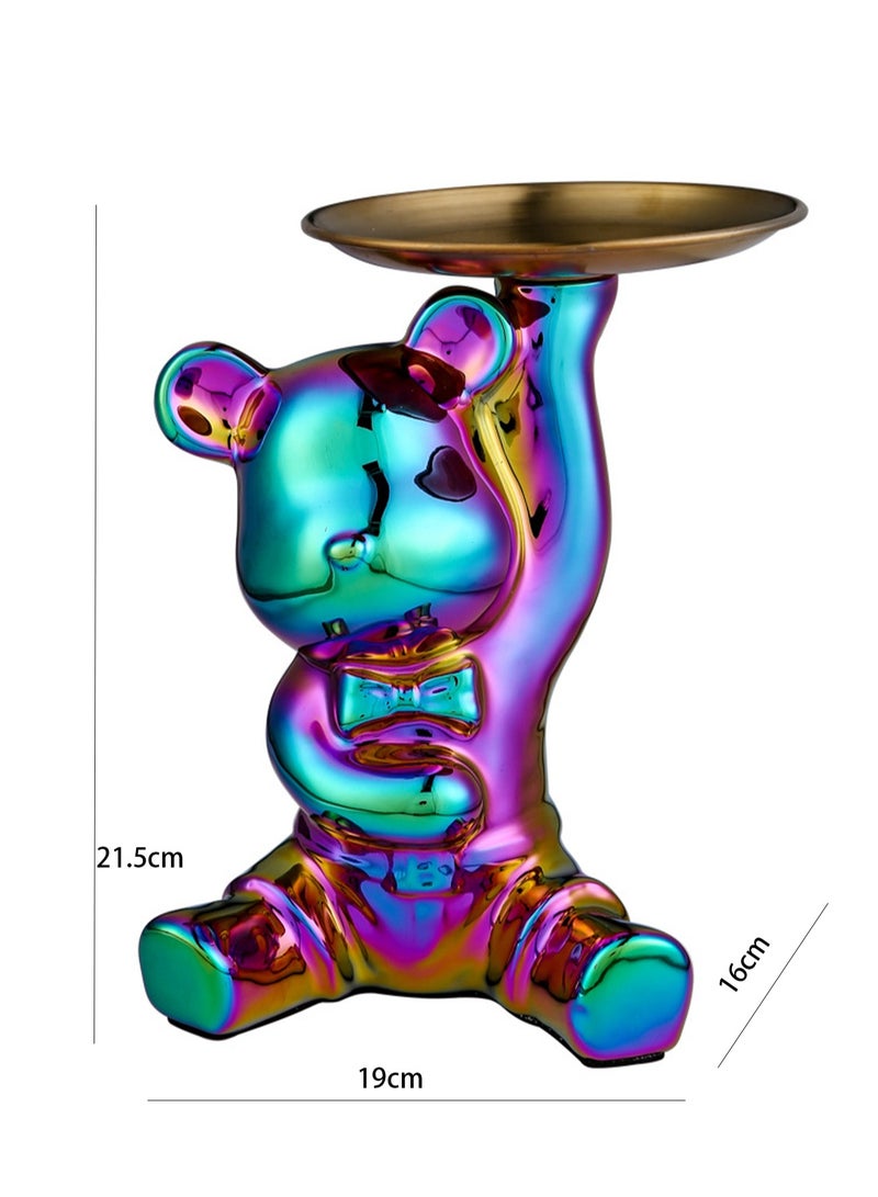 Light Luxury Ornaments, Internet Celebrity Electroplated bear, Living Room TV Cabinet, Electroplated Cartoon Doll, Small Ornaments, Wine Cabinet Decorations