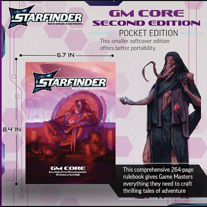 Paizo Starfinder GM Core Pocket Edition - Portable 6.7" x 8.4" Game Master Guide for Second Edition Tabletop RPG - Image 2