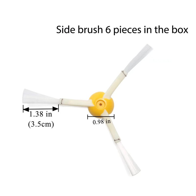 JoyBros Replacement Parts Kit for irobot Roomba 600 Series 694 695 677 671 690 680 660 650 620 614 & 500 Series 595 585 564,2 Bristle & Beater Brushes, 6 Filters, 6 Side Brushes 1 Caster Wheel - Image 3