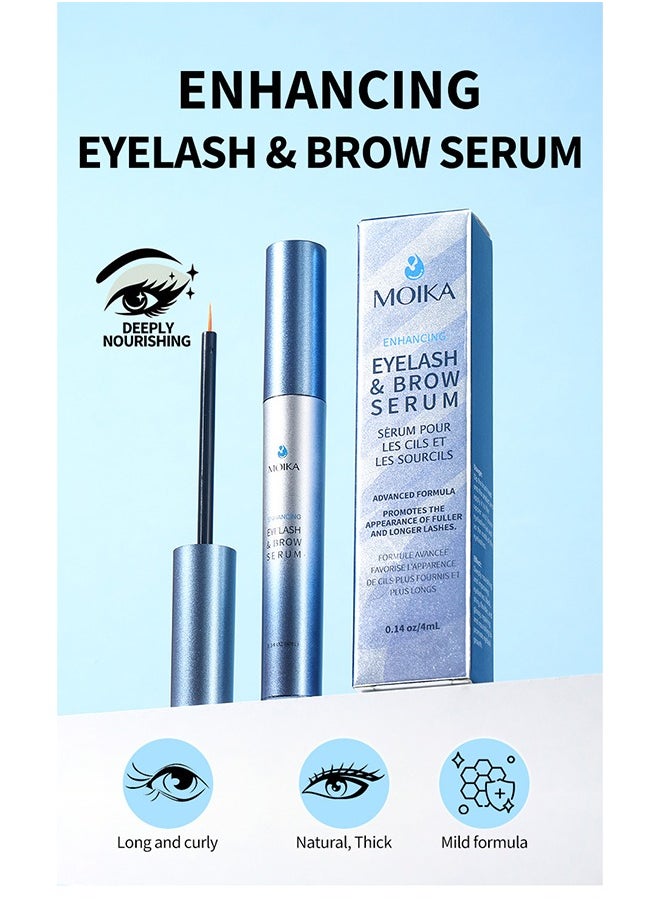 MOIKA - Eyelash&Brow Serum——Natural Eyelash Growth Serum and Brow Enhancer to Grow Thicker, Longer Lashes for Long, Luscious Lashes and Eyebrows[4ml] - Image 1