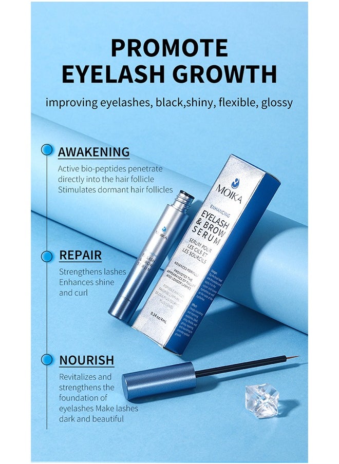 MOIKA - Eyelash&Brow Serum——Natural Eyelash Growth Serum and Brow Enhancer to Grow Thicker, Longer Lashes for Long, Luscious Lashes and Eyebrows[4ml] - Image 1