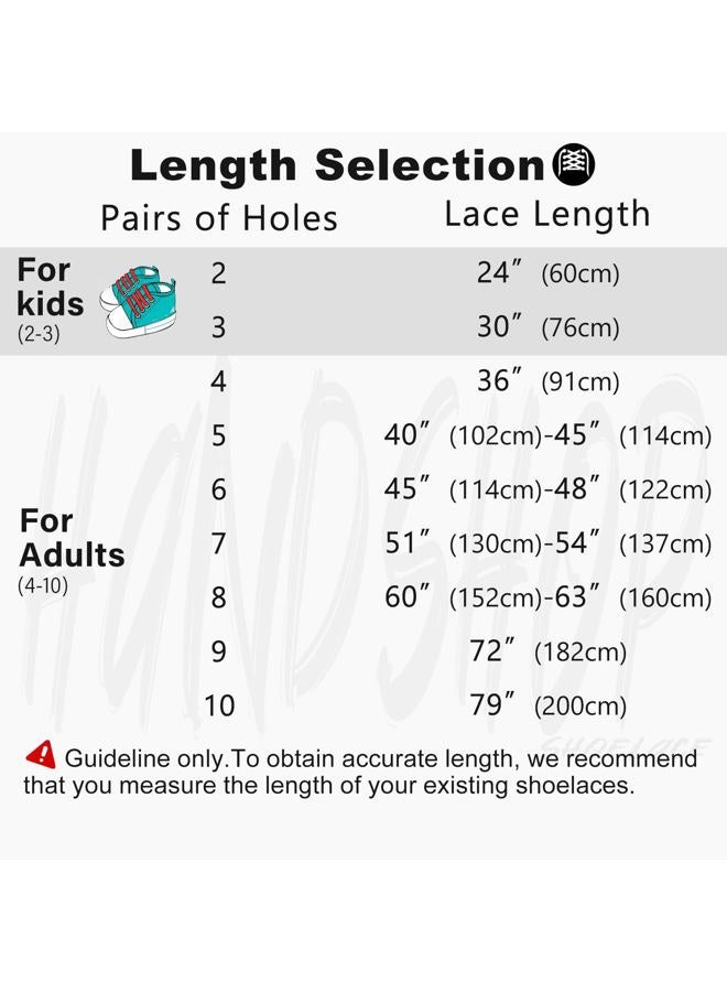 Handshop Flat Shoelaces 5/16" - 20 Colors in 36"-72" Shoe Laces For Sneakers, Neon Green(1 Pair), 48 inch (122 cm) - Image 4